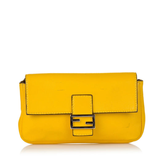 Fendi Micro Baguette Leather Crossbody Bag (31443)