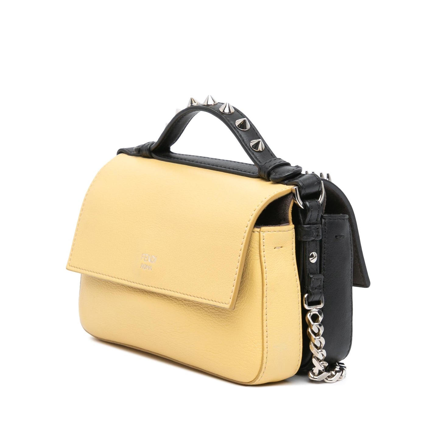 Fendi Striped Jersey Baguette Satchel