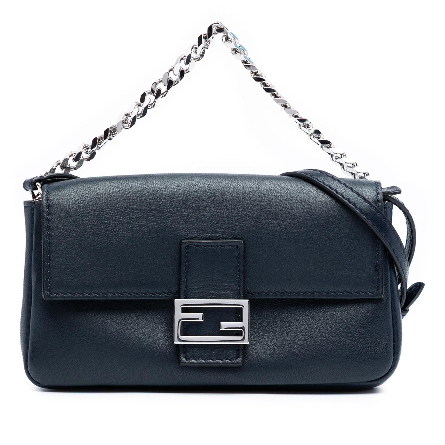 Fendi Micro Leather Baguette Satchel