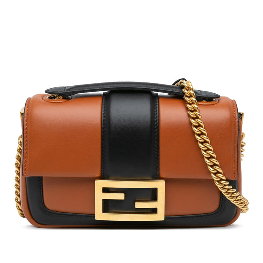 Fendi Mini Bicolor Nappa Chain Baguette Shoulder Bag (1z12d2)