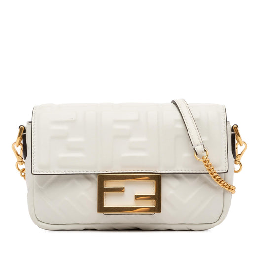 Fendi Mini Embossed Zucca Baguette Satchel (snGNtj)