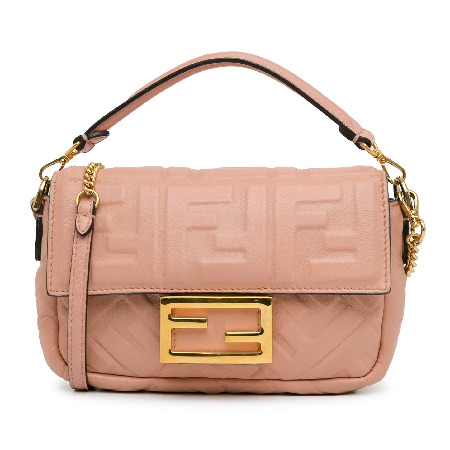 Fendi Mini Embossed Zucca Baguette Satchel (ZZKfNk)