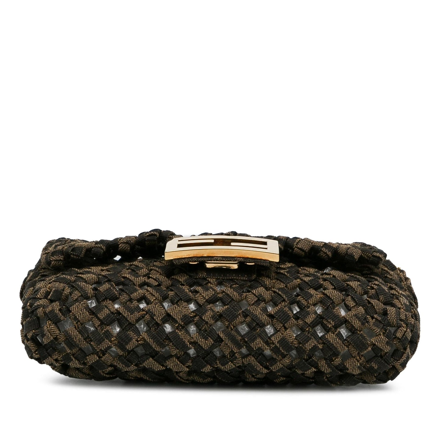 Fendi Mini Interlaced Canvas Zucca Baguette Satchel (xF9TgC)