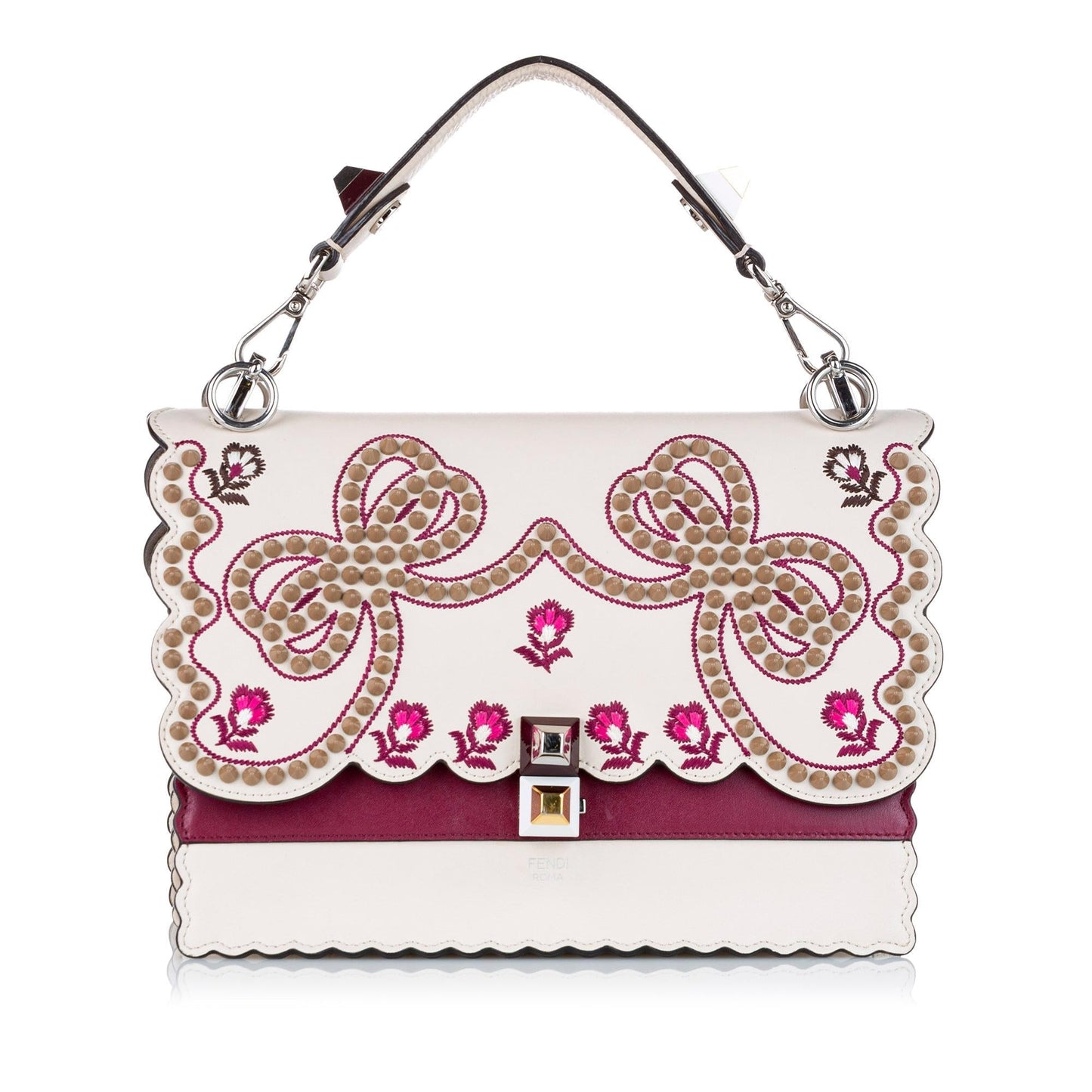 Fendi Mini Kan I Leather Satchel (32465)