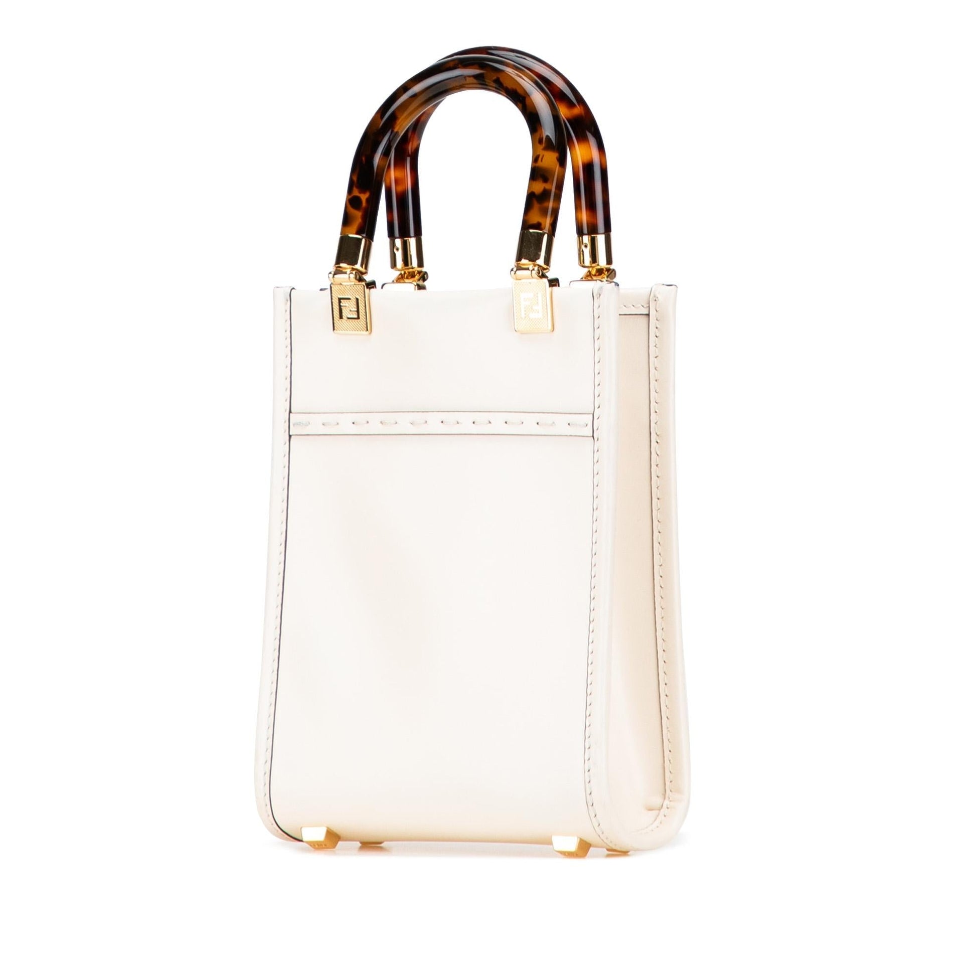 Fendi Mini Leather Sunshine Shopper Tote