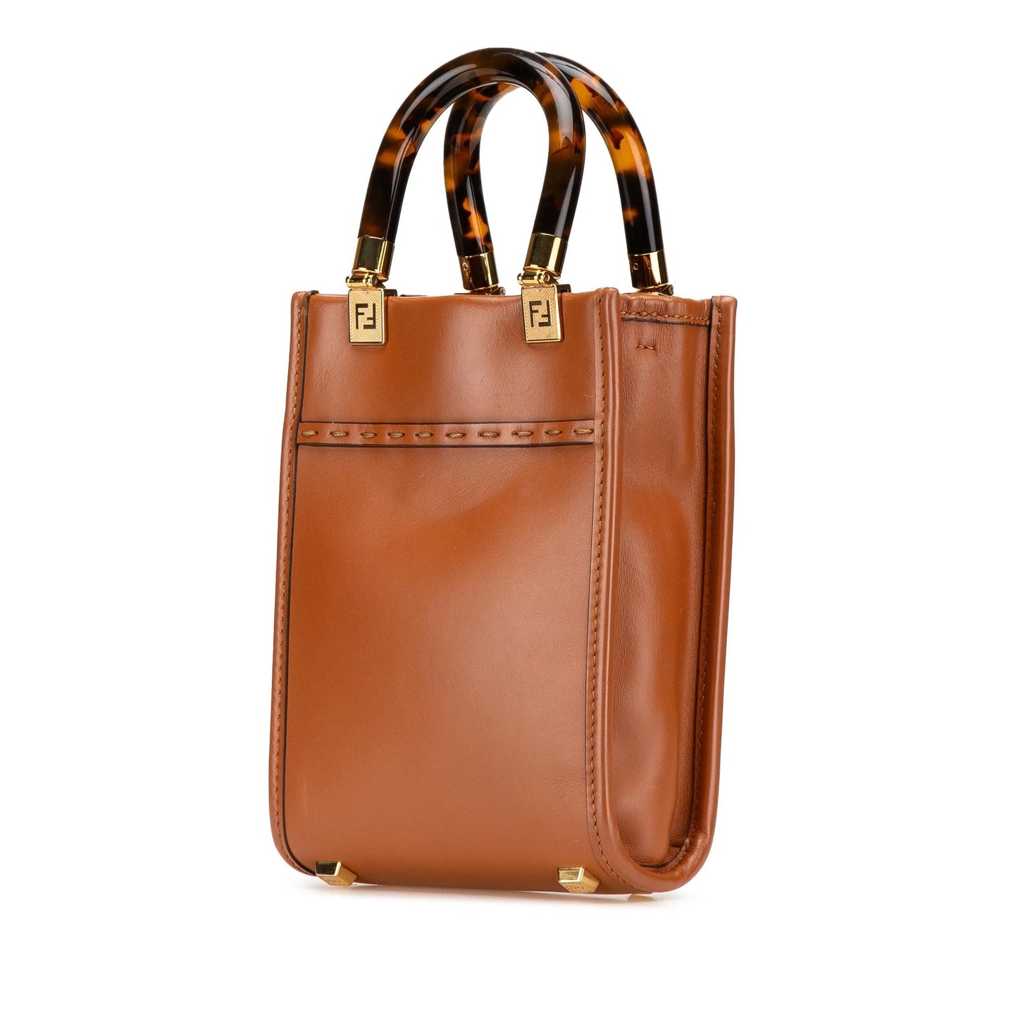 Fendi Mini Leather Sunshine Shopper Tote