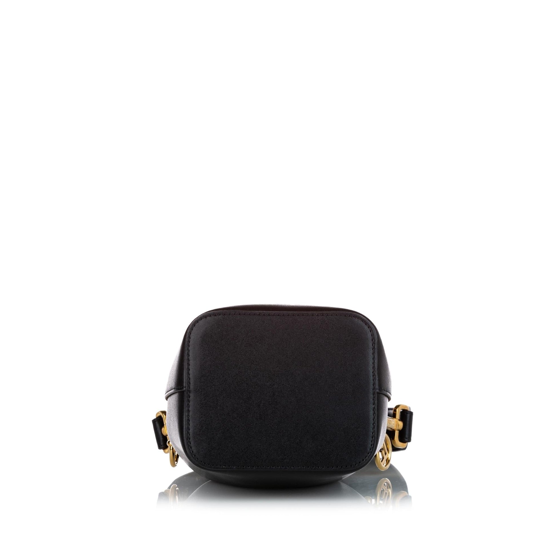 Fendi Mini Mon Tresor Leather Bucket Bag