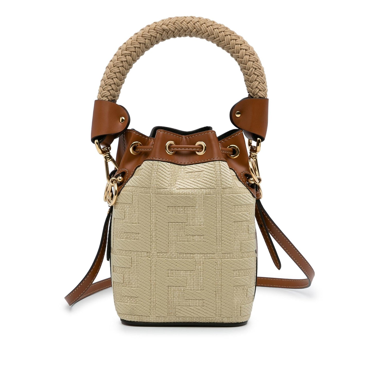 Fendi Mini Raffia Zucca Mon Tresor Bucket Bag (nU09oe)