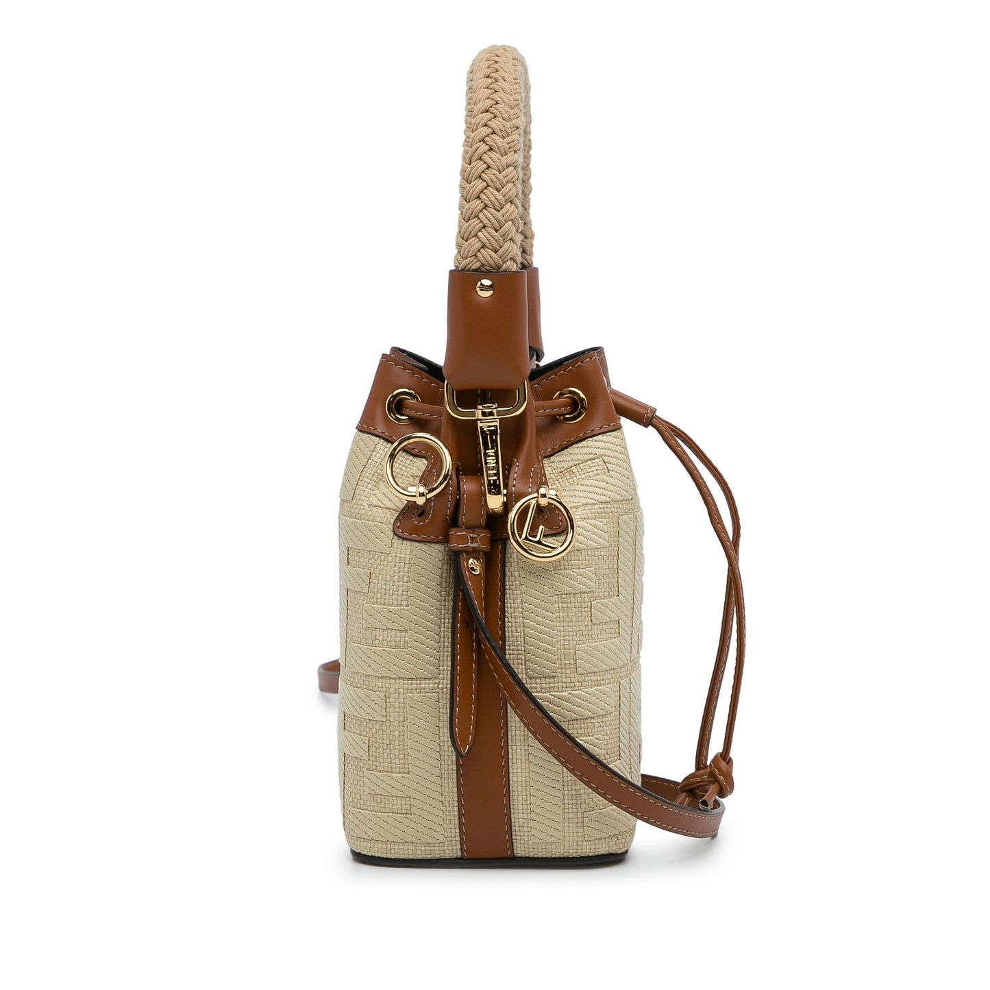 Fendi Mini Raffia Zucca Mon Tresor Bucket Bag (nU09oe)