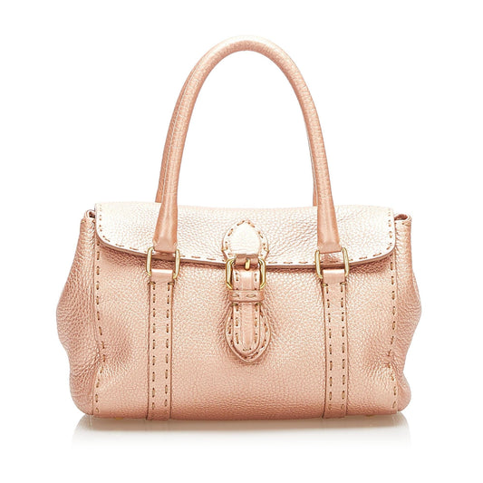 Fendi Mini Selleria Linda Leather Handbag (22351)
