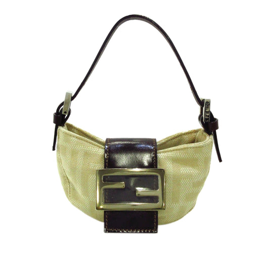 Fendi Mini Zucca Canvas Baguette (36044)