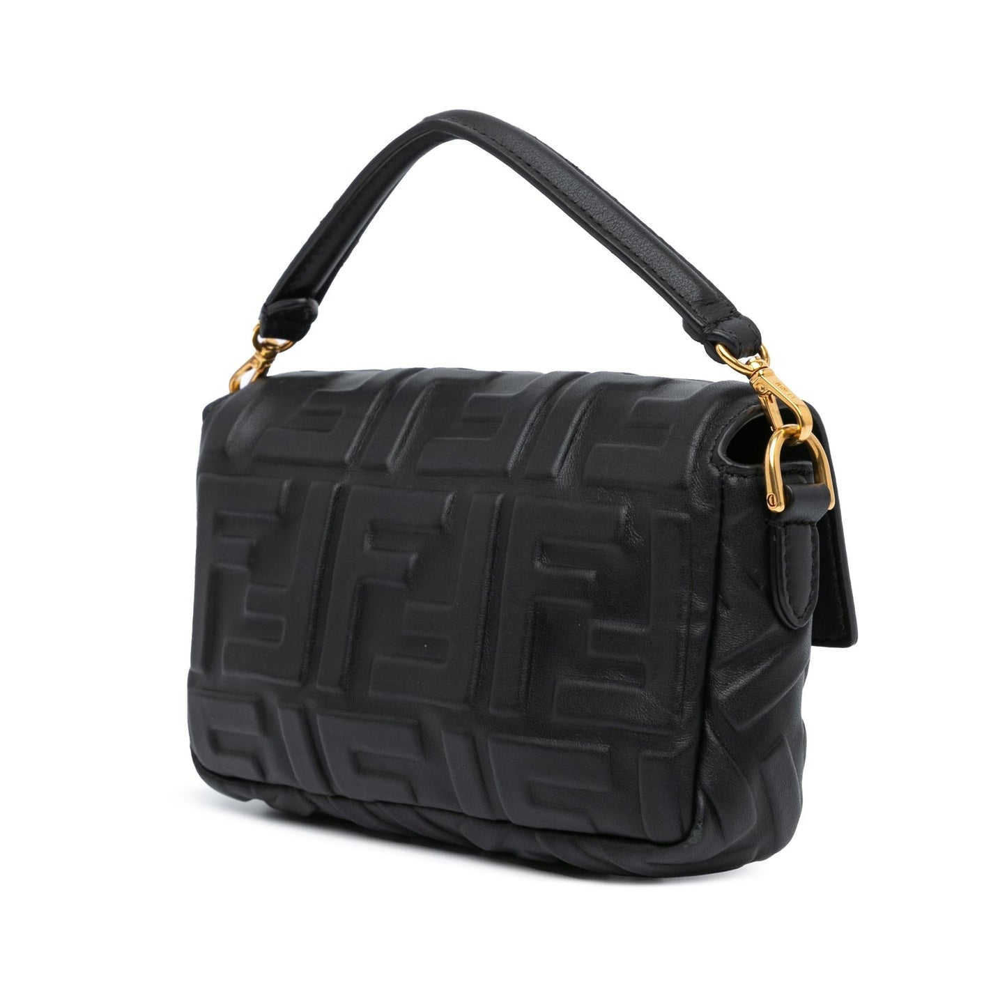 Fendi Mini Zucca Embossed Leather Baguette Satchel (ALnDVt)