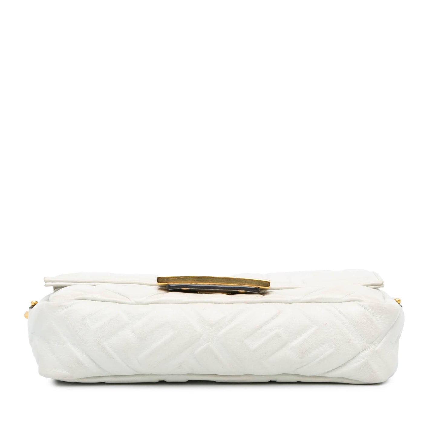 Fendi Mini Zucca Embossed Leather Baguette Satchel
