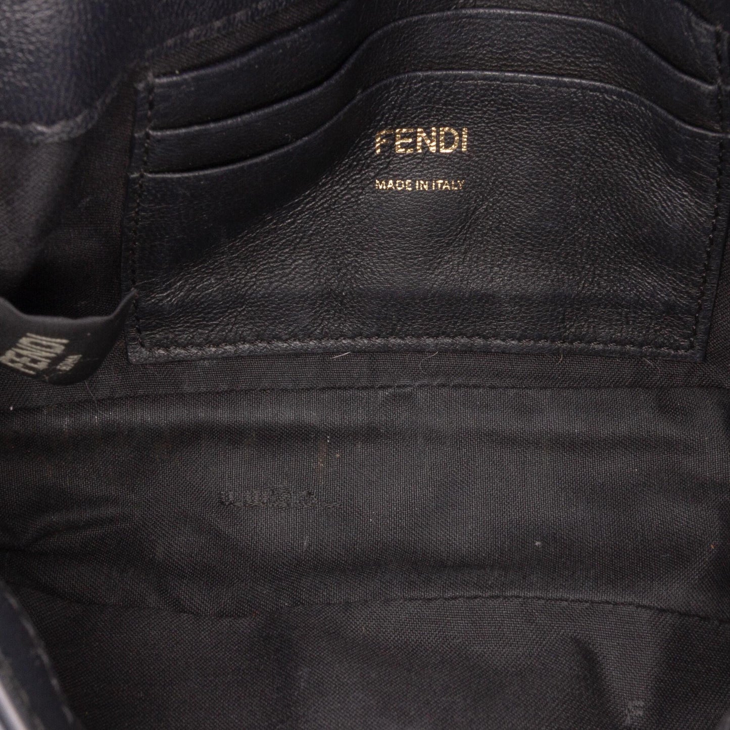 Fendi Mini Zucca Embossed Leather Baguette Satchel