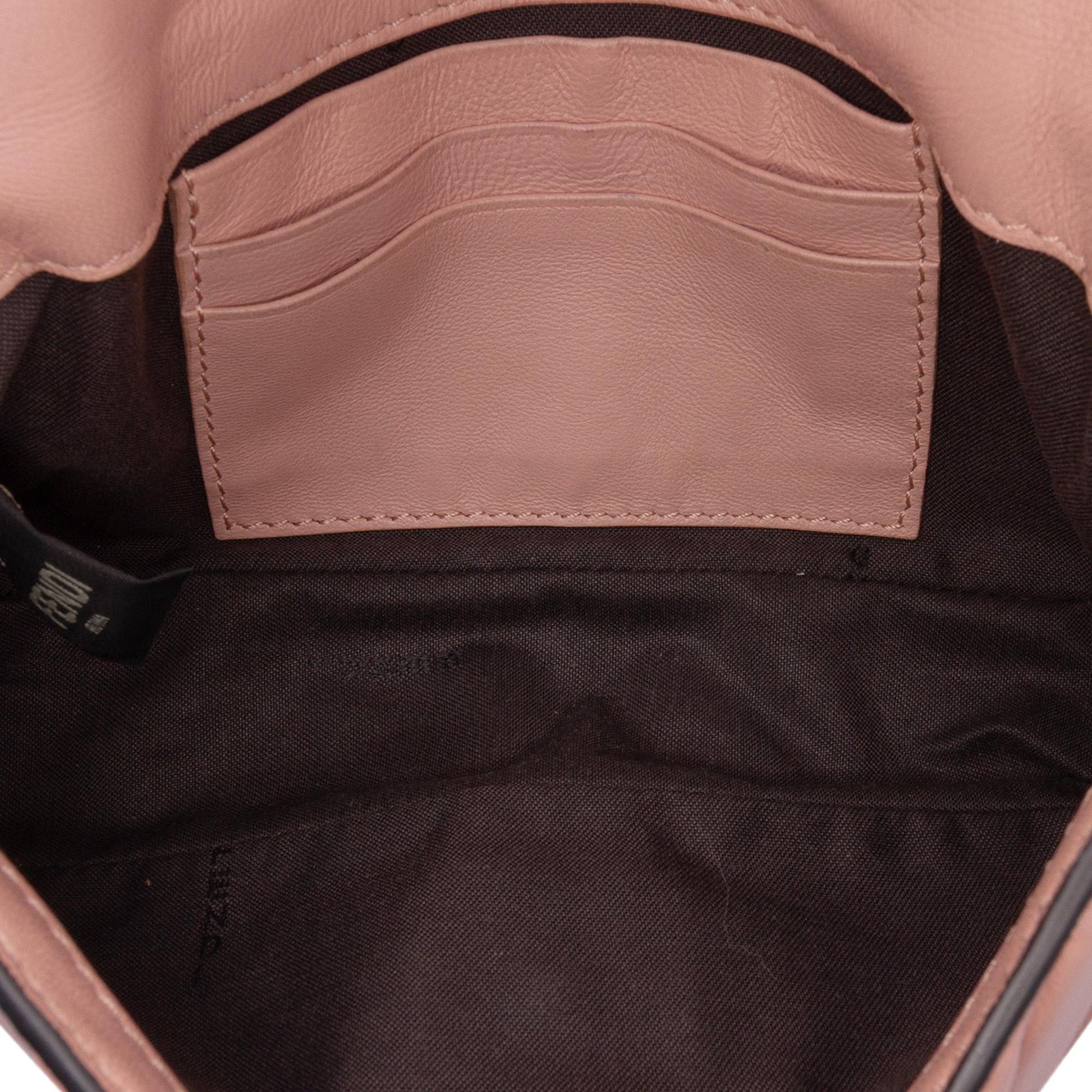 Fendi Zucca Calfskin Baguette Shoulder Bag