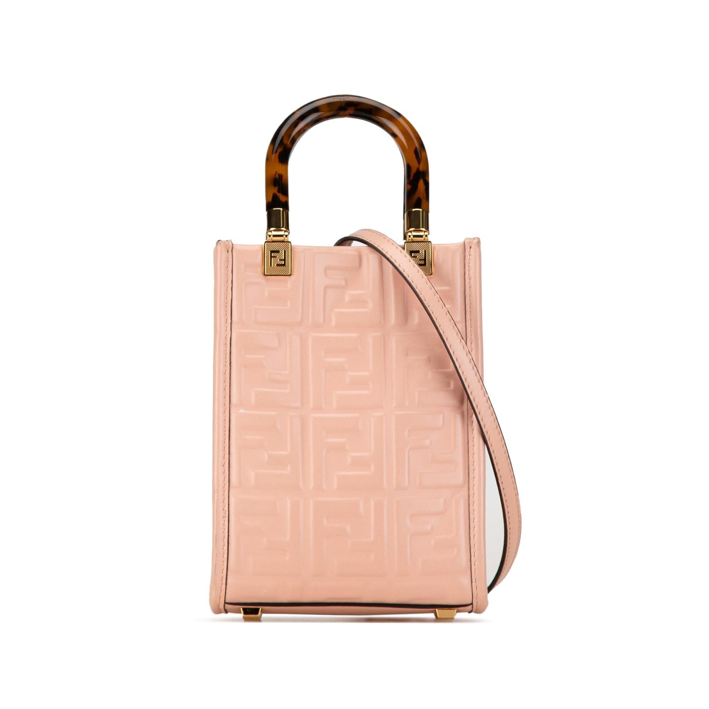 Fendi Mini Zucca Embossed Sunshine Shopper Tote (HutZTE)