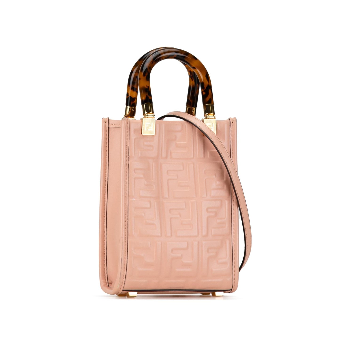 Fendi Mini Zucca Embossed Sunshine Shopper Tote (HutZTE)