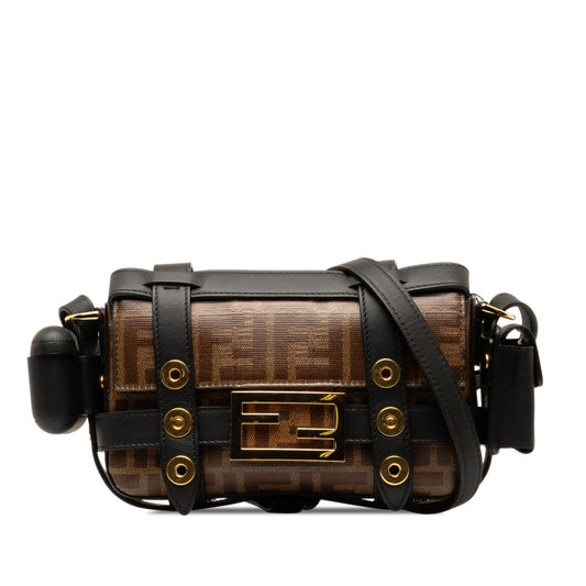 Fendi Mini Zucca Glazed Fabric Cage Baguette (jAfJja)