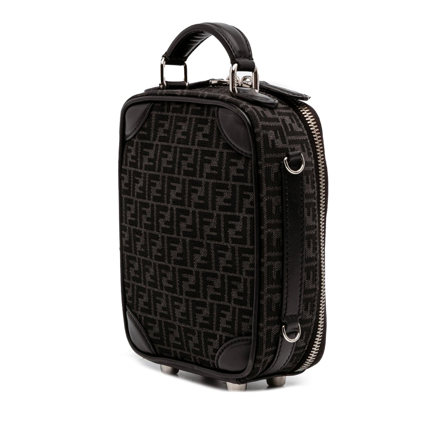 Fendi Mini Zucchino Recycled Jacquard Trolley Satchel