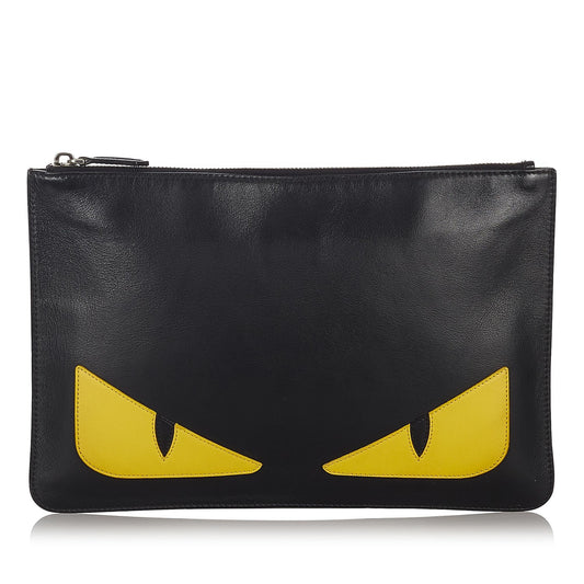 Fendi Monster Leather Clutch Bag (26730)