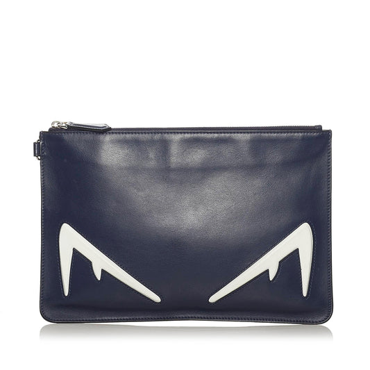 Fendi Monster Leather Clutch Bag (28772)