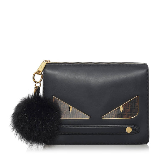 Fendi Monster Leather Clutch Bag (33968)