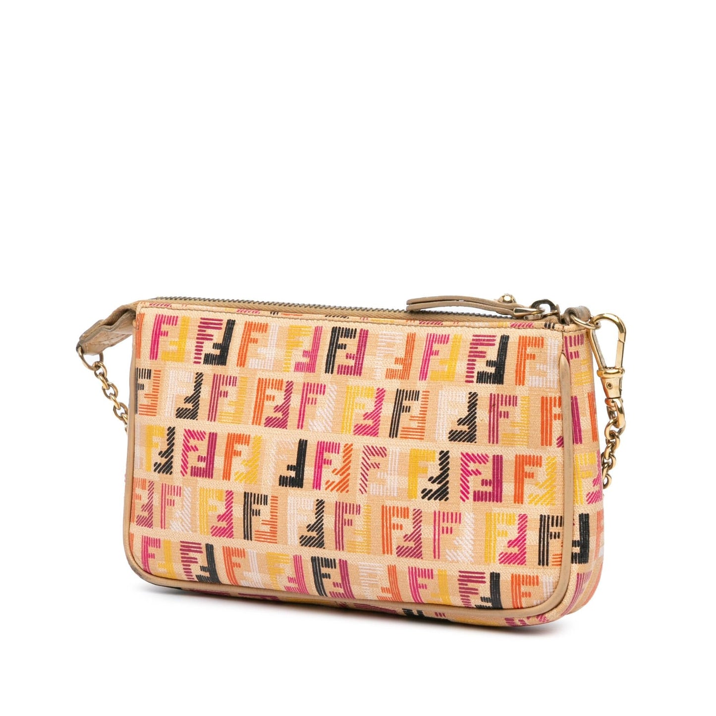 Fendi Medium Zucca Nylon Zip Code Handbag