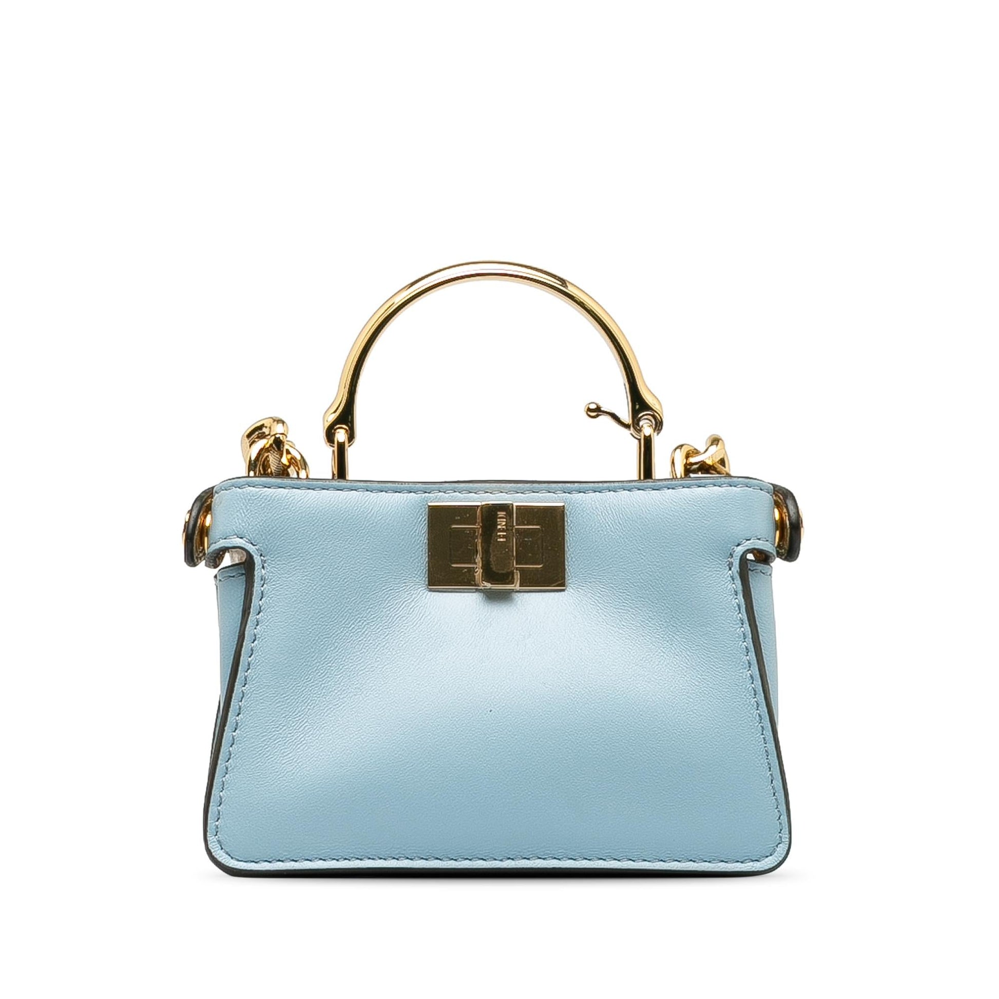 Fendi Nano Rainbow Inlay Peekaboo Satchel