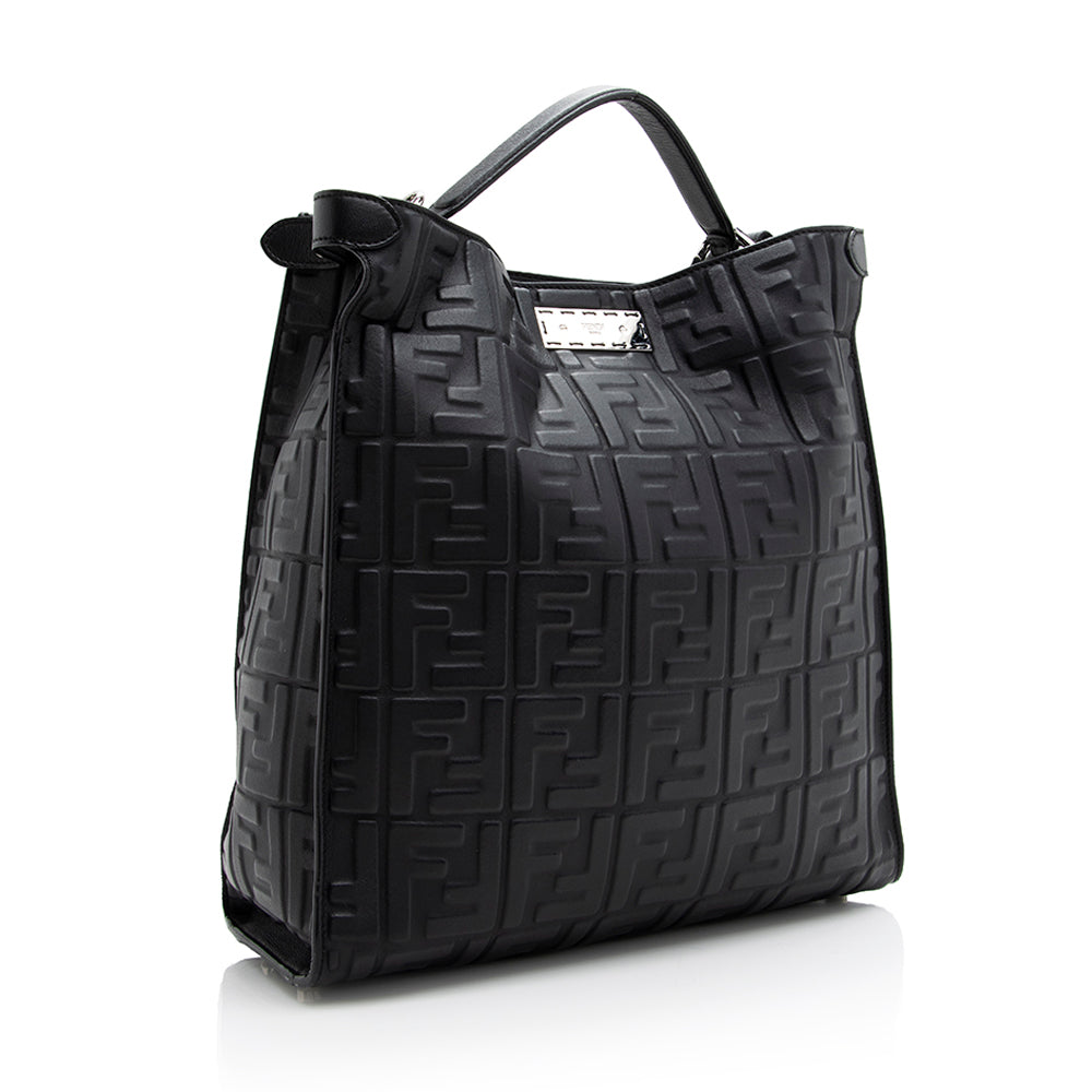 Fendi Nappa Embossed FF Peekaboo X Lite Bag