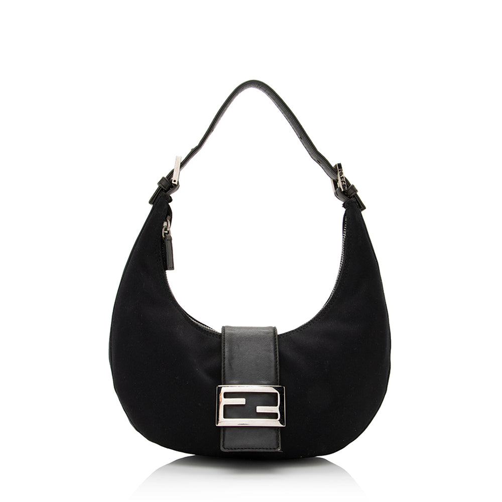 Fendi  Neoprene Half Moon Shoulder Bag (SHF-21980)