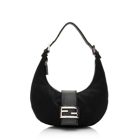Fendi  Neoprene Half Moon Shoulder Bag (SHF-21980)