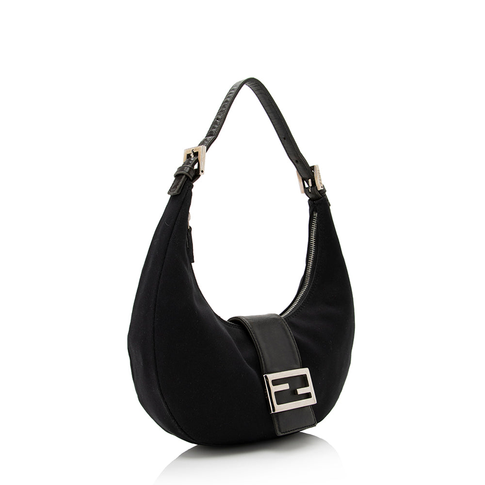 Fendi  Neoprene Half Moon Shoulder Bag (SHF-21980)