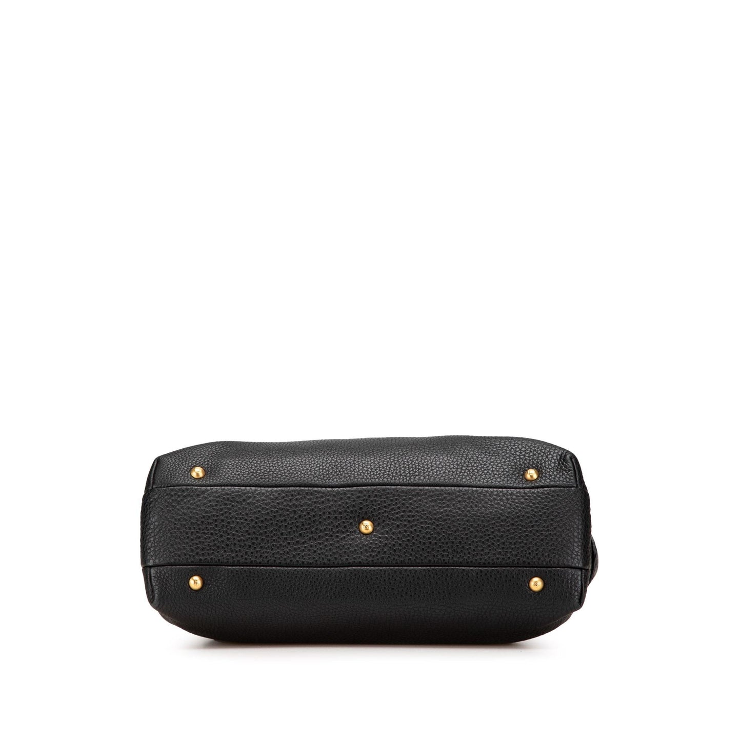 Fendi Pebbled Leather Selleria Dome Shoulder Bag