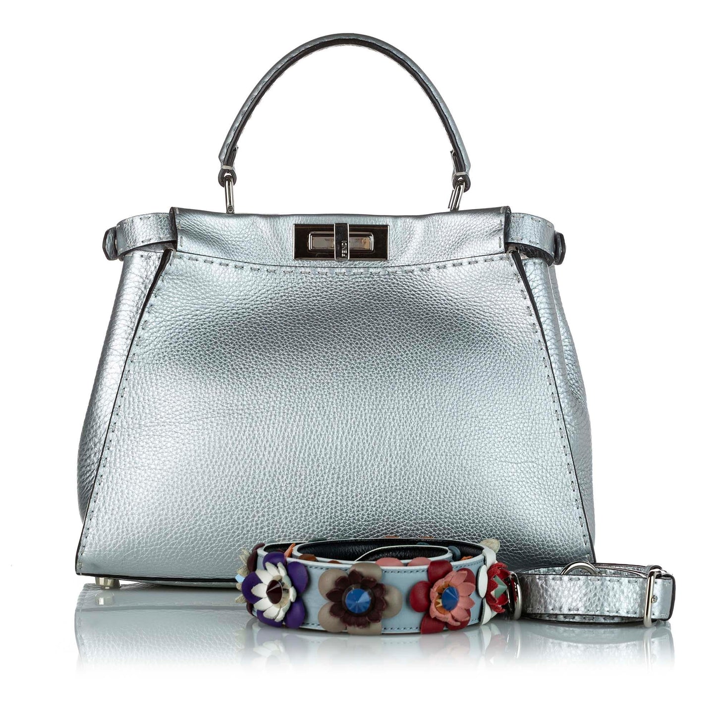 Fendi Peekaboo Leather Satchel (20756)
