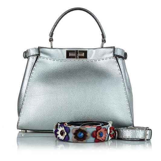 Fendi Peekaboo Leather Satchel (20756)