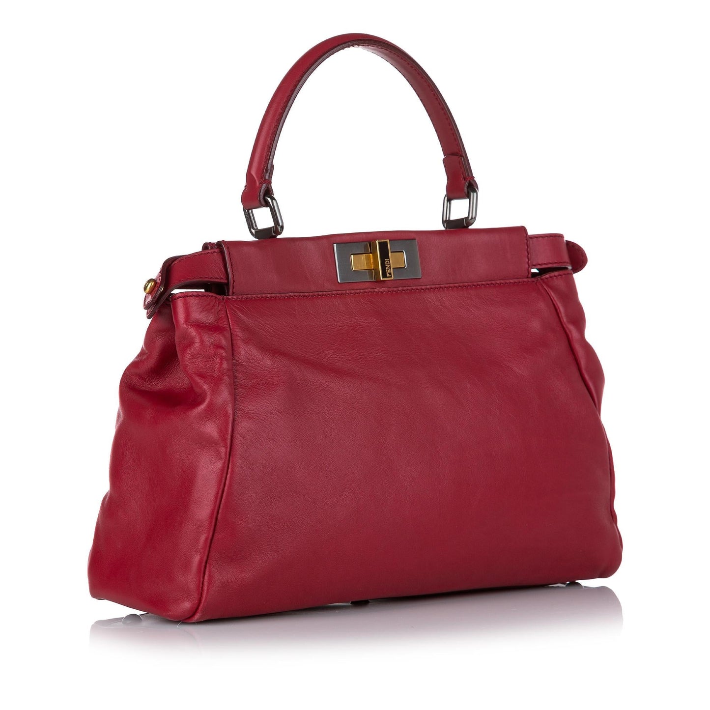 Fendi Peekaboo Leather Satchel (23909)