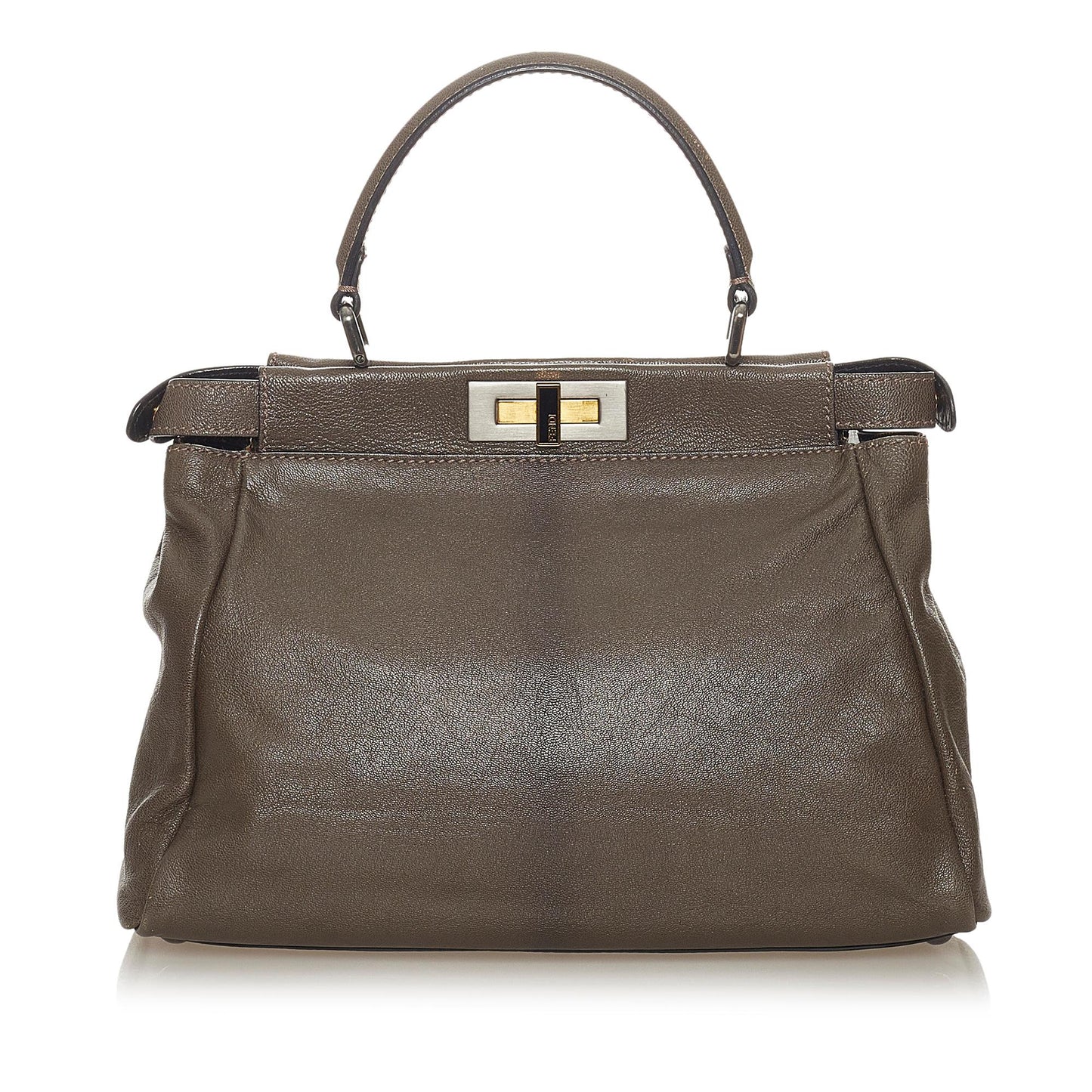Fendi Peekaboo Leather Satchel (27570)