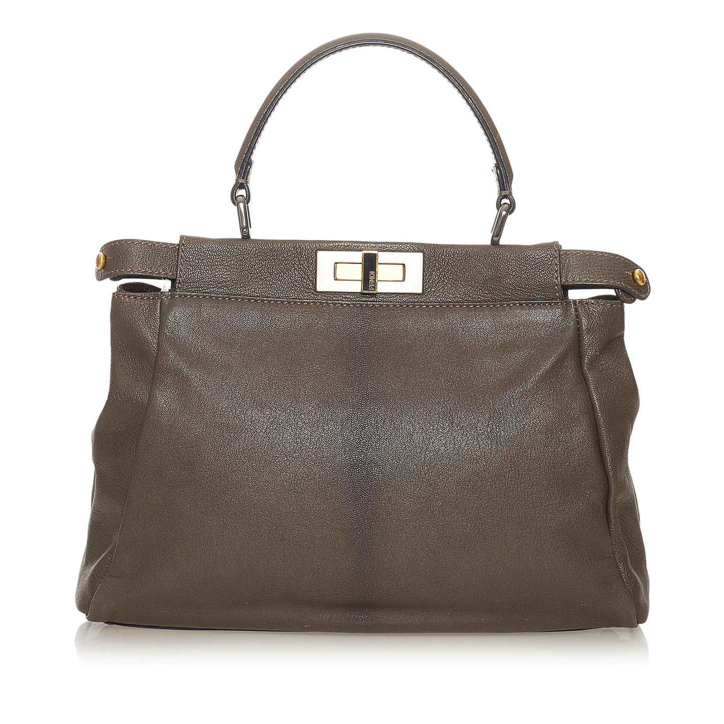 Fendi Peekaboo Leather Satchel (27570)