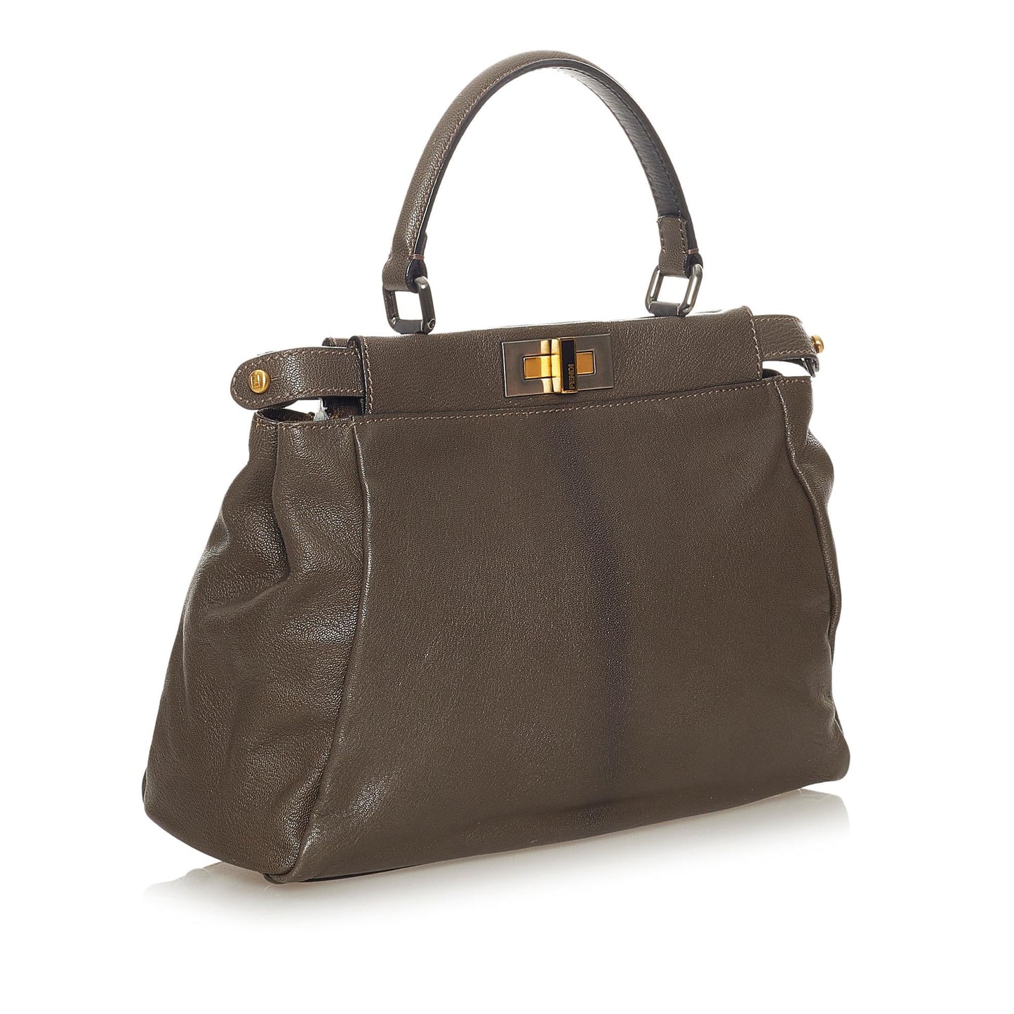 Fendi Peekaboo Leather Satchel (27570)
