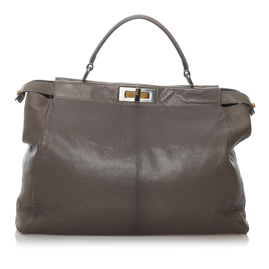 Fendi Peekaboo Leather Satchel (30047)