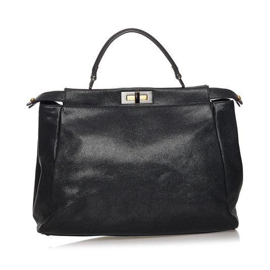 Fendi Peekaboo Leather Satchel (31245)