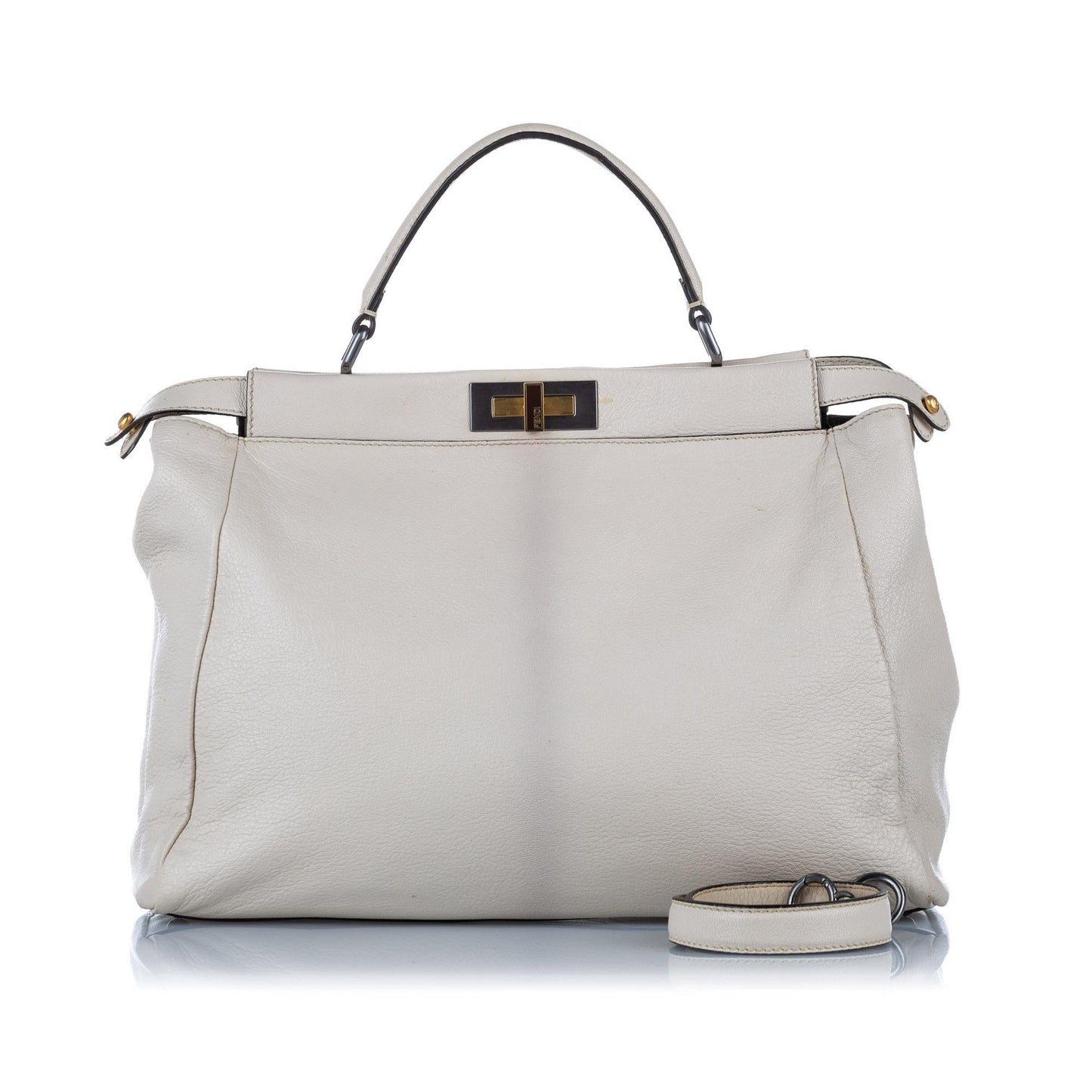 Fendi Peekaboo Leather Satchel (32335)