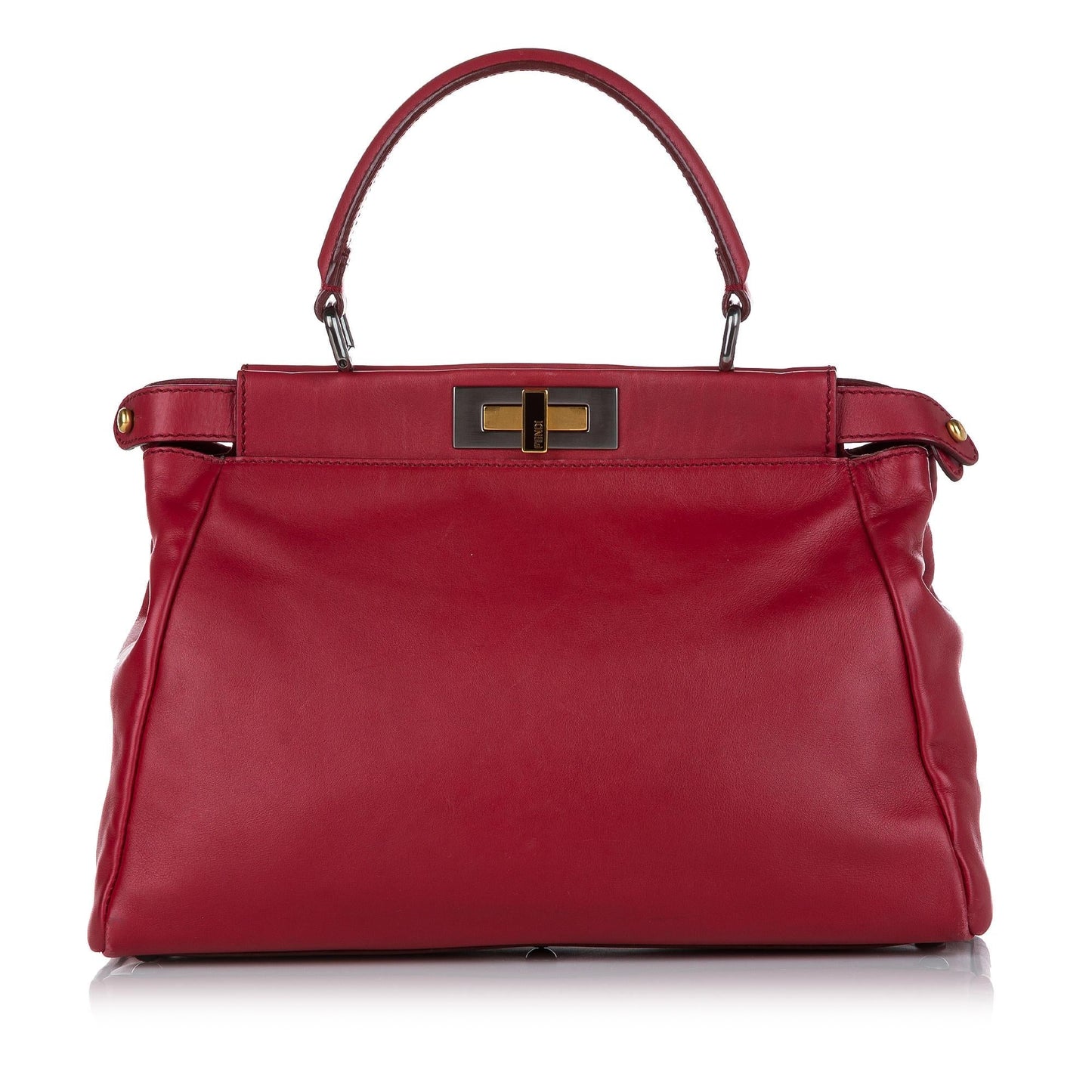 Fendi Peekaboo Leather Satchel (32461)