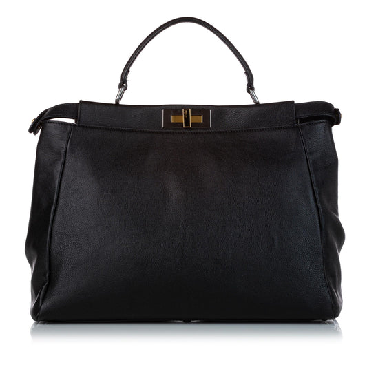 Fendi Peekaboo Leather Satchel (32463)