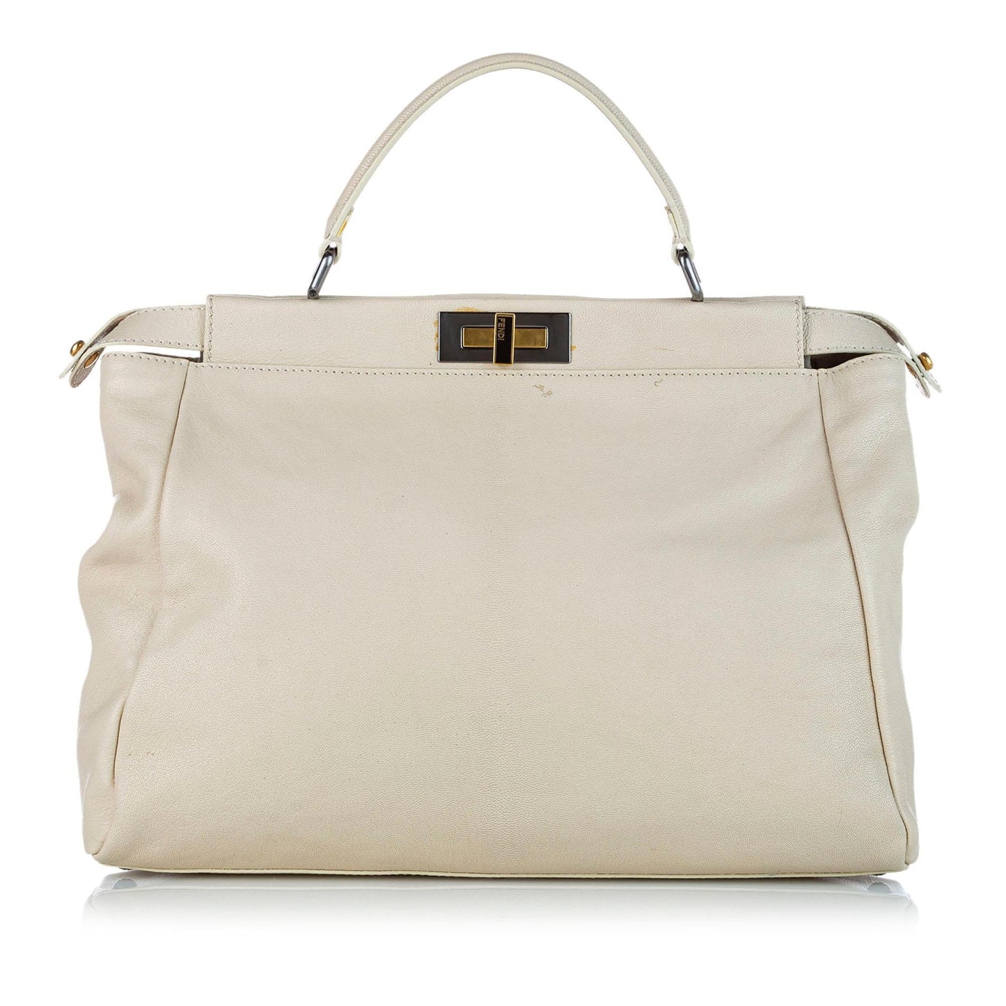 Fendi Peekaboo Leather Satchel (32466)