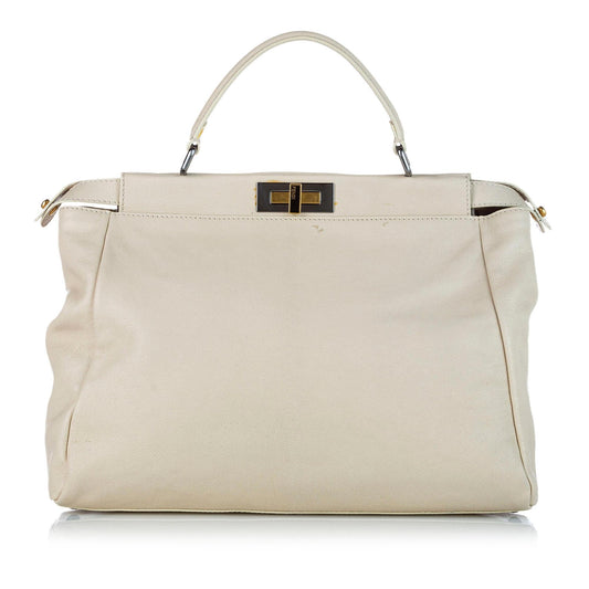 Fendi Peekaboo Leather Satchel (32466)