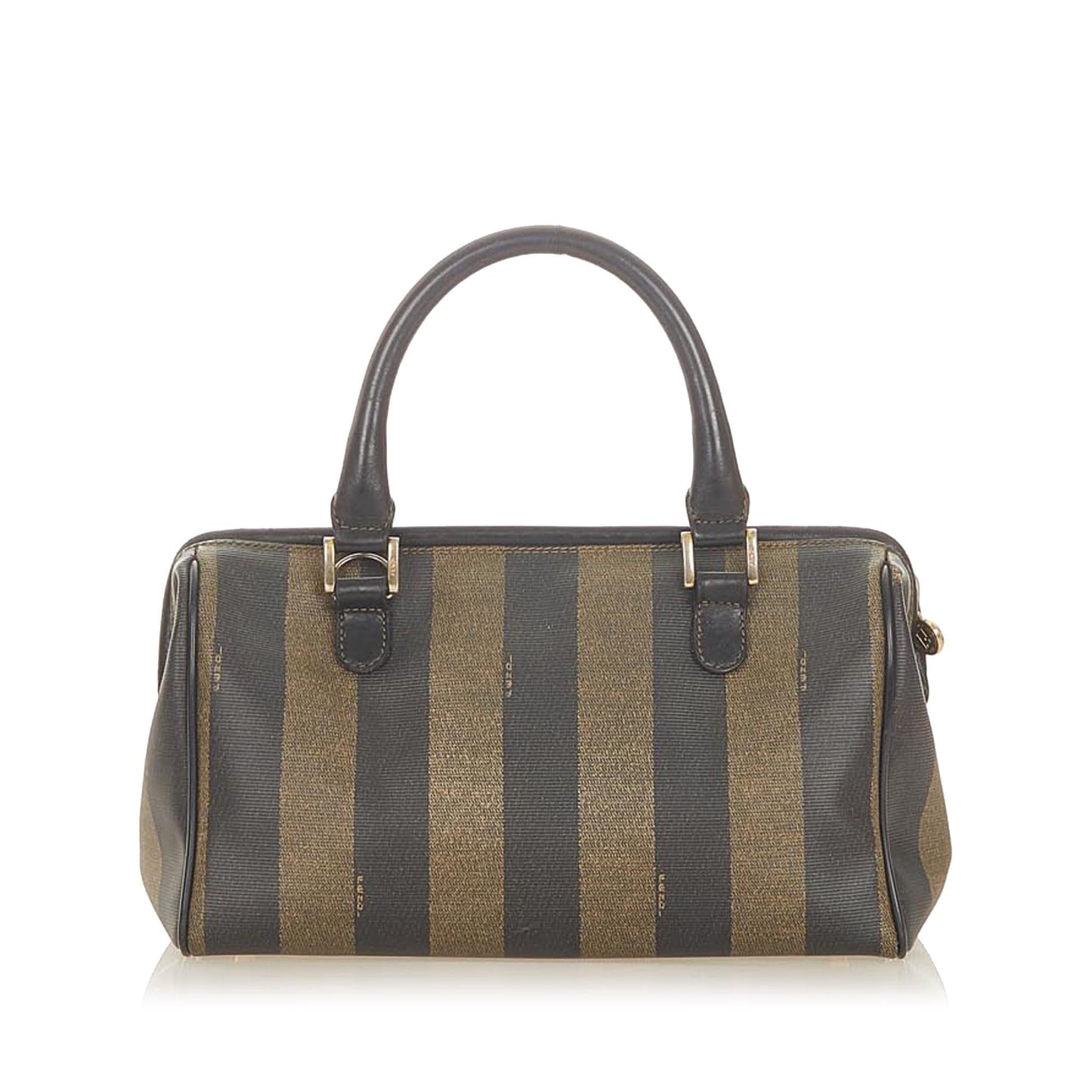 Fendi Pequin Canvas Handbag (31689)
