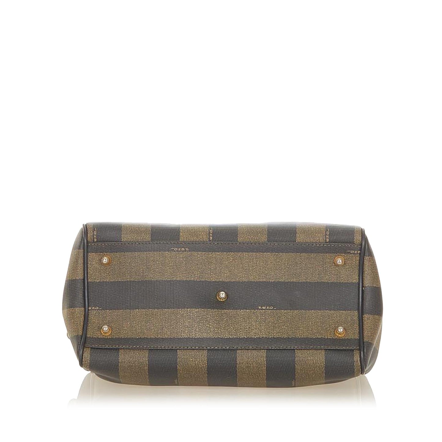 Fendi Pequin Canvas Handbag (31689)