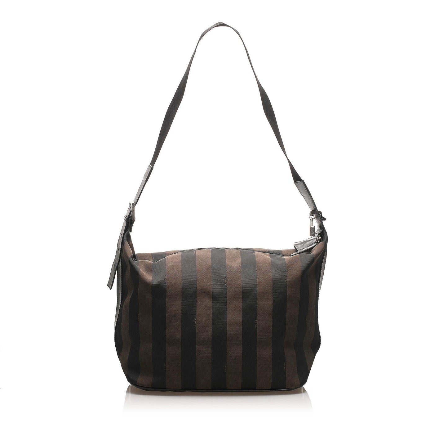 Fendi Pequin Canvas Shoulder Bag (11396)