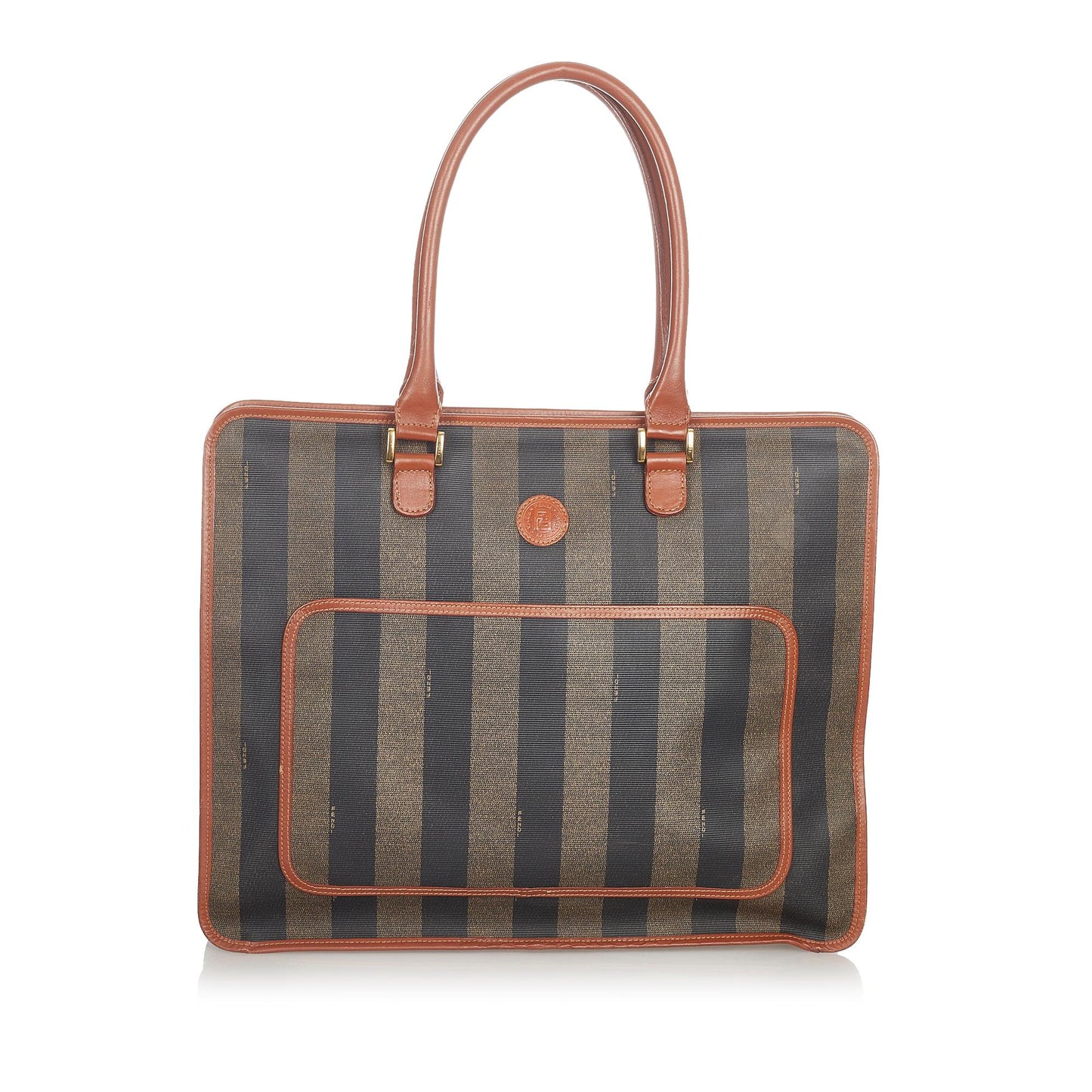 Fendi Pequin Canvas Tote Bag (23640)
